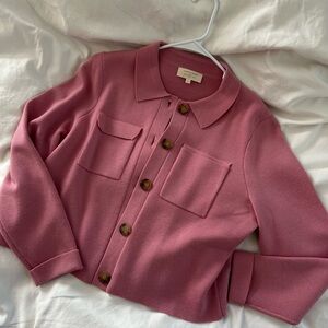 Sézane Pink Betty Cardigan Sweater size L